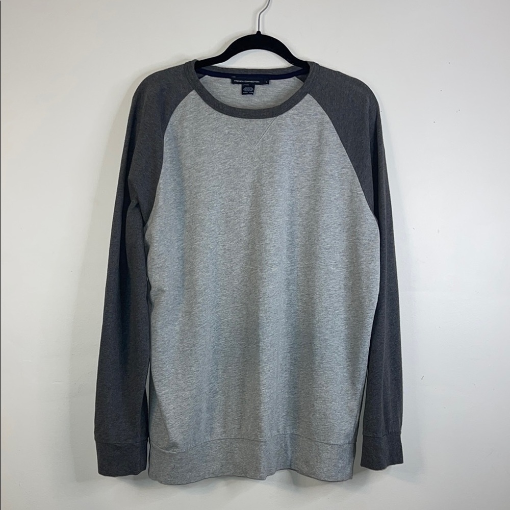 Men’s French Connection Gray Long Sleeve Tee Size Large #3